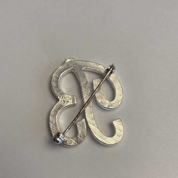 Vintage Avon Silver Plate Initial B Letter Brooch Pin - Picture 7 of 15